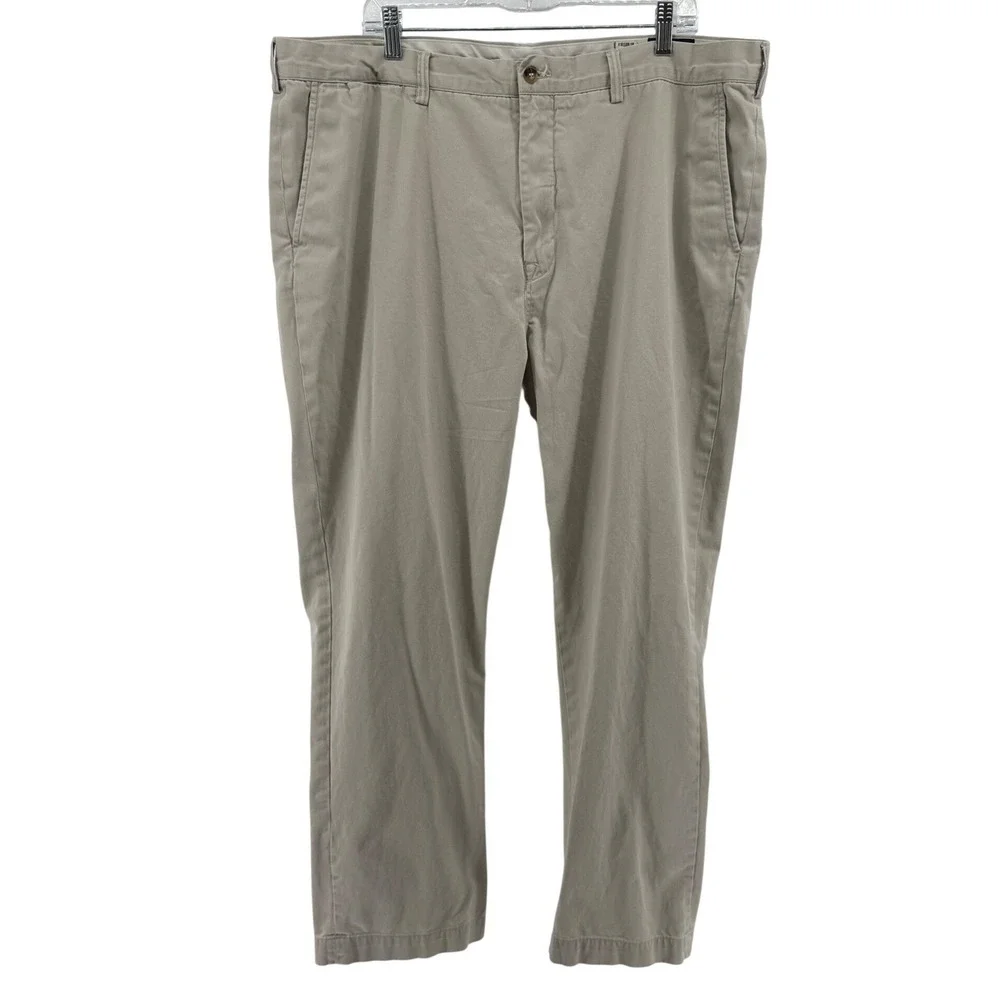 Polo Ralph Lauren The Polo Chino Mens 42x32 Khaki Tan‎ Straight Leg Cotton Pants